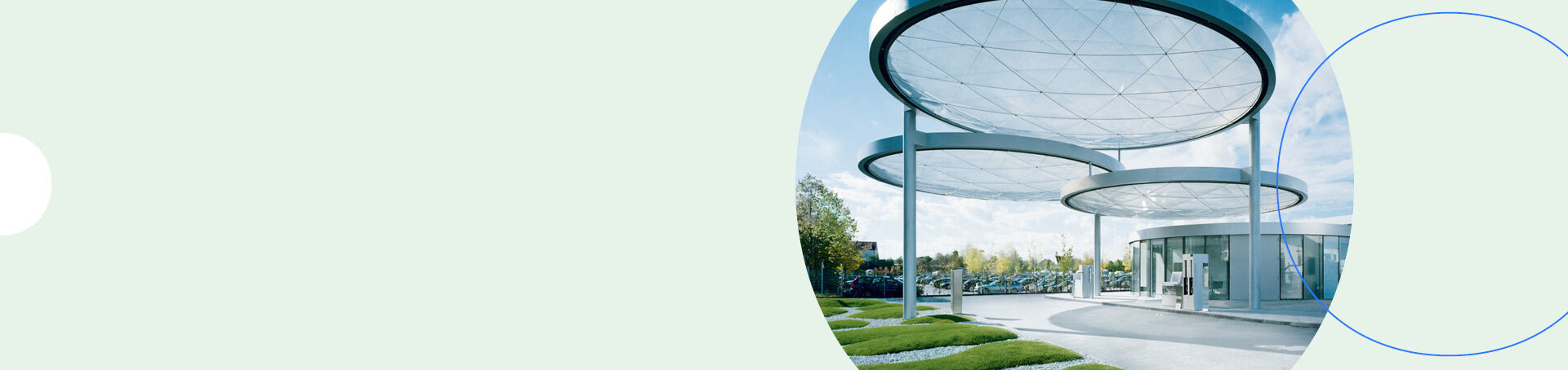 Banner met waterstof tankstation